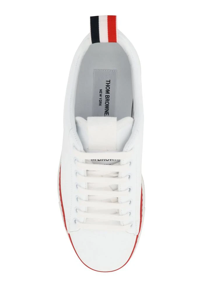 商品Thom Browne|Thom browne leather low-top sneakers,价格¥2876,第2张图片详细描述