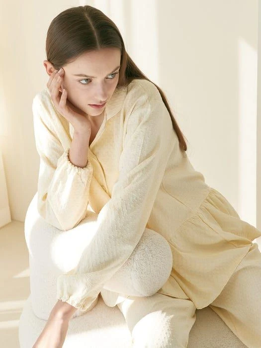 商品JOORTI|[SET] FRILL PAJAMA SET_YELLOW,价格¥539,第1张图片
