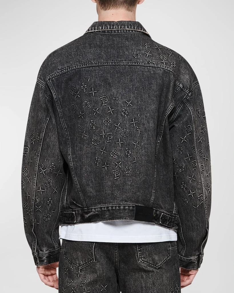 商品PURPLE|Men's Embossed Faded Denim Jacket,价格¥1351,第3张图片详细描述