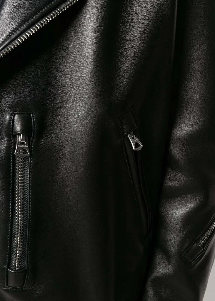 商品Acne Studios|Acne Studios Black Nate Clean Leather Jacket,价格¥6431,第5张图片详细描述
