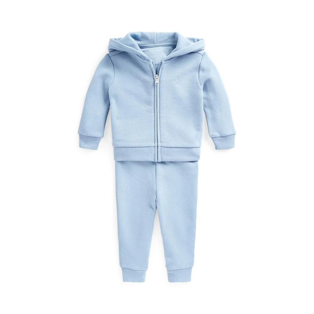 商品Ralph Lauren|Baby Boys Fleece Full Zip Hoodie and Pants Set,价格¥180,第2张图片详细描述