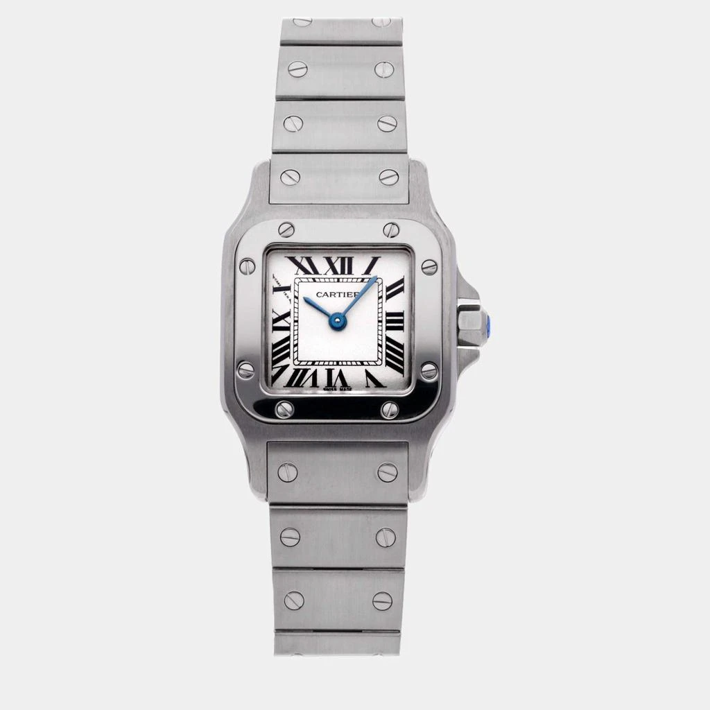 商品[二手商品] Cartier|Cartier Silver Stainless Steel Santos W20056D6 Quartz Women's Wristwatch 34.8 x 26.2 mm,价格¥28399,第1张图片