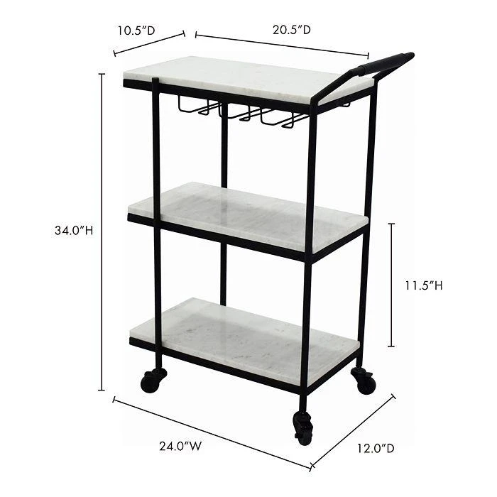 商品MOE'S HOME COLLECTION|After Hours Bar Cart,价格¥3347,第4张图片详细描述