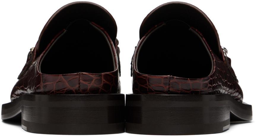 商品Martine Rose|Burgundy Square Toe Loafers,价格¥3951,第4张图片详细描述