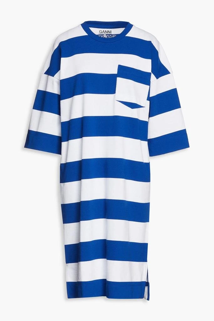 商品Ganni|Daphne striped cotton-blend jersey midi dress,价格¥550,第1张图片