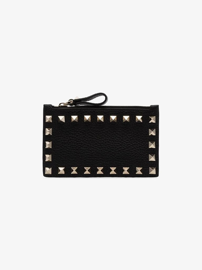 商品Valentino|VALENTINO GARAVANI - Rockstud Leather Zipped Card Case,价格¥2946,第2张图片详细描述