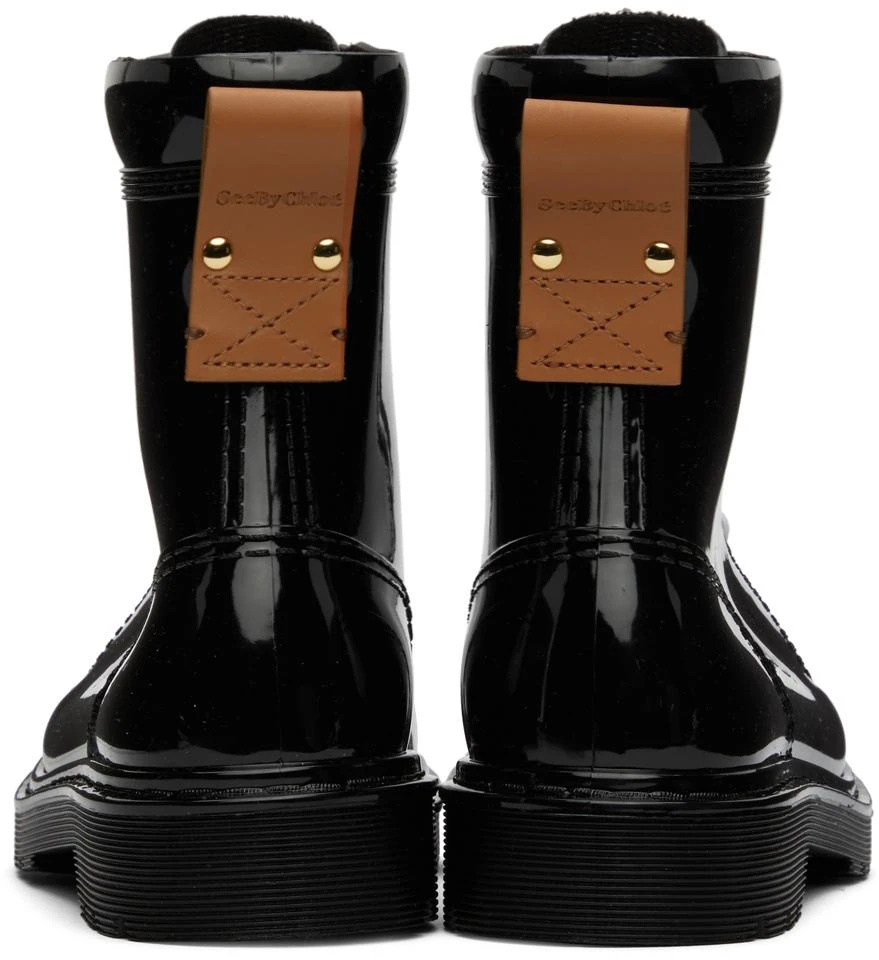See by Chloé Black Florrie Rain Boots 2
