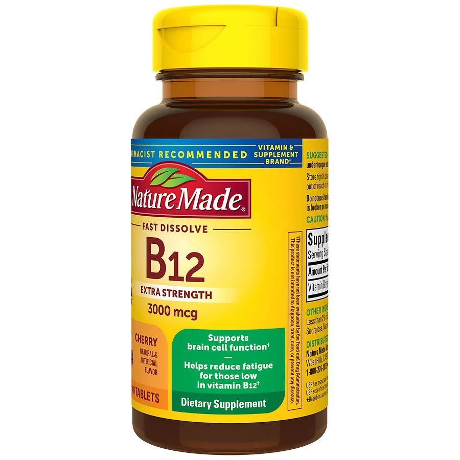 Vitamin B12 Sublingual 3000 mcg Sugar Free Fast Dissolve Tablets 商品