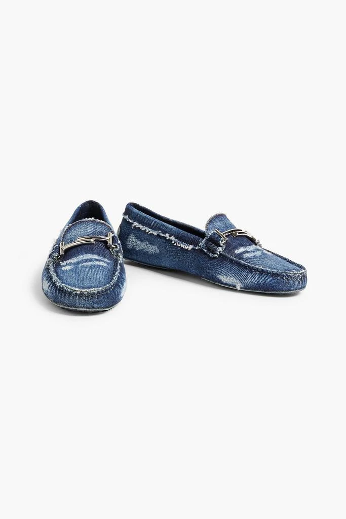 商品Tod's|Distressed denim loafers,价格¥2695,第2张图片详细描述