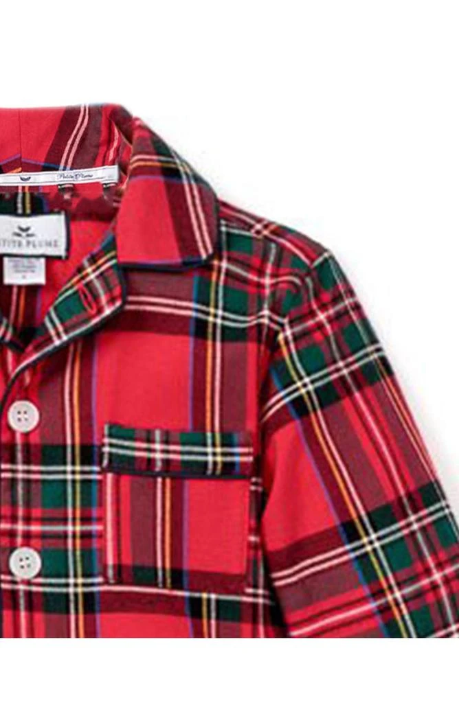 商品Petite Plume|Kids' Imperial Tartan Plaid Flannel Two Piece Pajamas,价格¥174,第3张图片详细描述