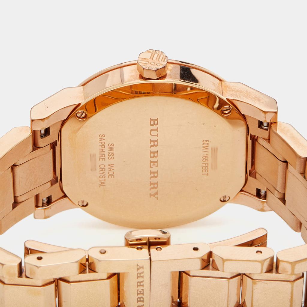 Burberry Champagne Rose Gold Plated Stainless Steel The City BU9135 Women's Wristwatch 34 mm商品第4张图片规格展示