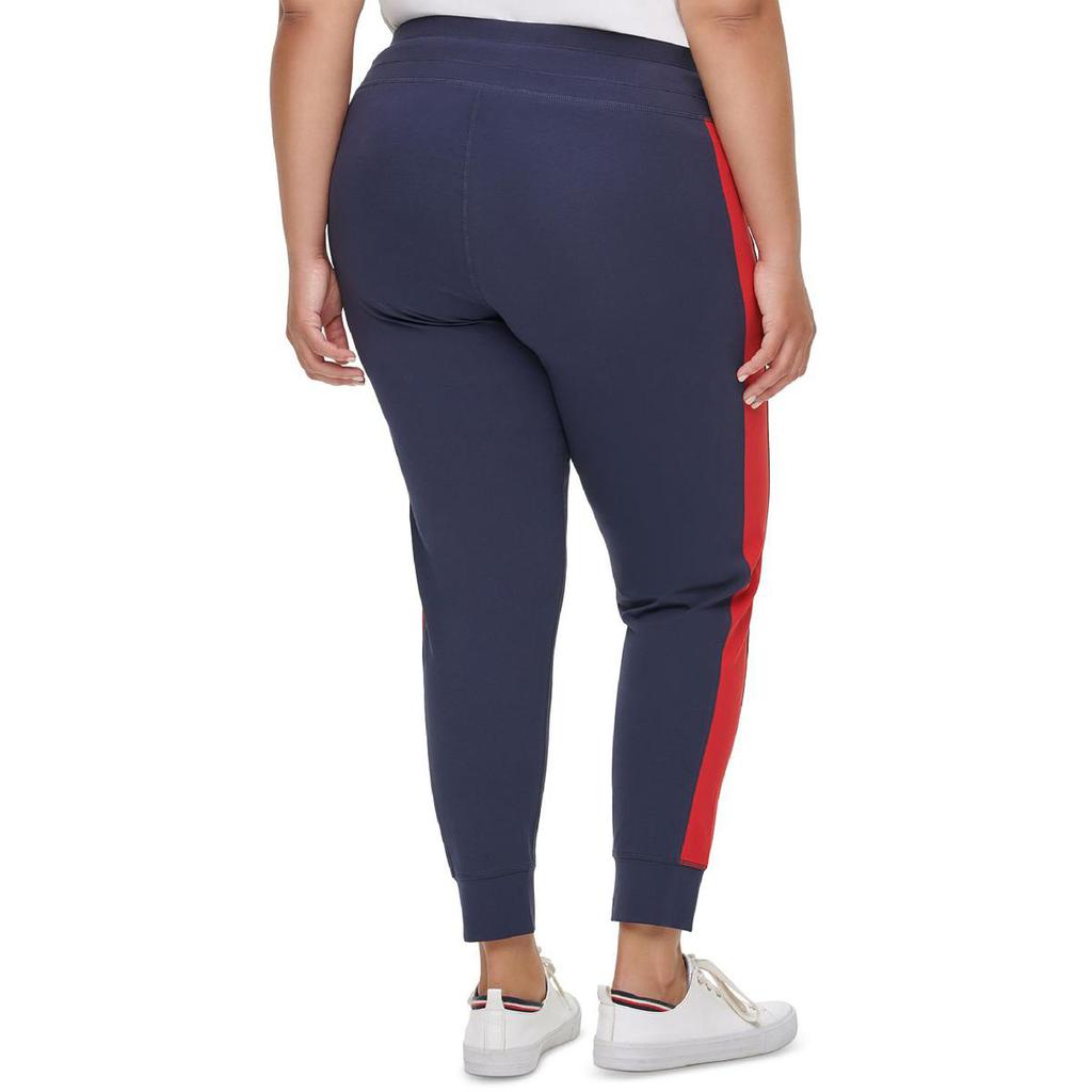 Tommy Hilfiger Sport Womens Plus Logo Striped High-Waist Pants商品第4张图片规格展示
