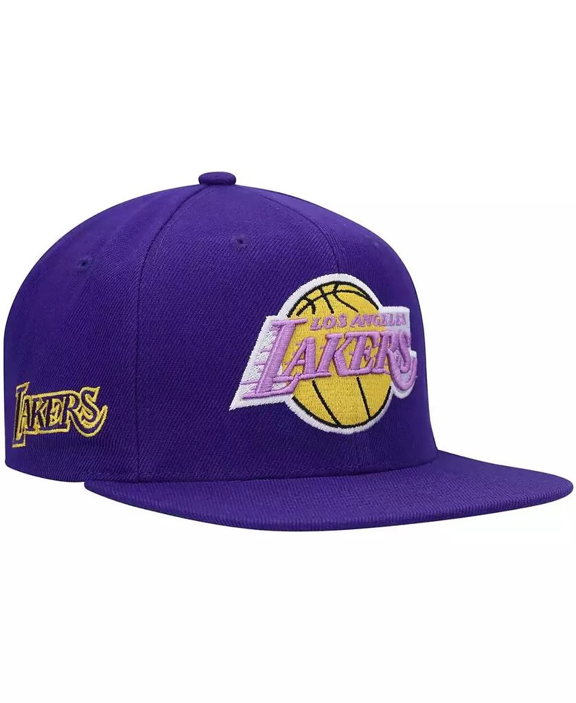 商品Mitchell & Ness|Men's Purple Los Angeles Lakers Hardwood Classics Snapback Hat,价格¥252,第1张图片