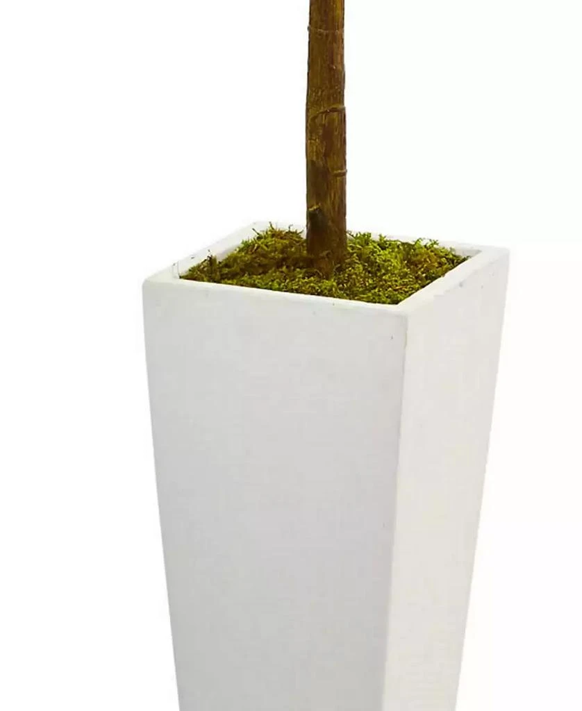 商品NEARLY NATURAL|4' Fiddle Leaf Artificial Tree in White Tower Planter,价格¥941,第3张图片详细描述