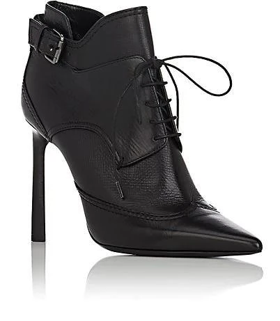 商品Lanvin|Buckled-Strap Leather Ankle Boots,价格¥2232,第2张图片详细描述