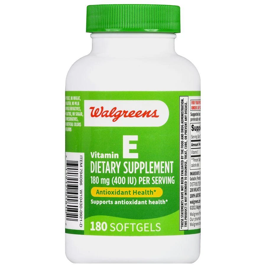 商品Walgreens|Vitamin E 180 mg Softgels (180 days),价格¥168,第2张图片详细描述