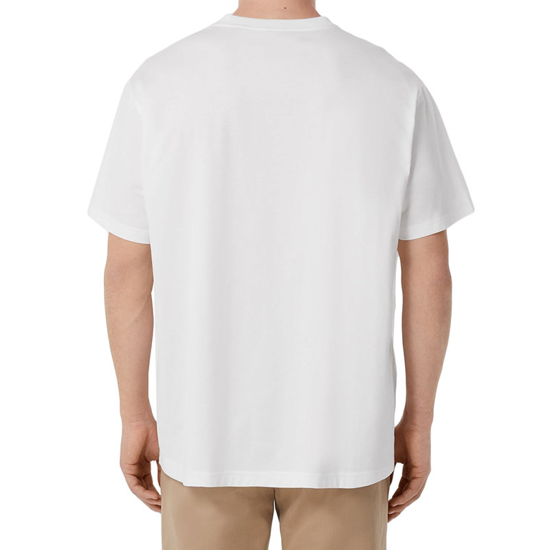 【预售3-7天】BURBERRY/博柏利 22年秋冬新款 男士白色纯棉宽松版型短袖T恤80553091商品第4张图片规格展示
