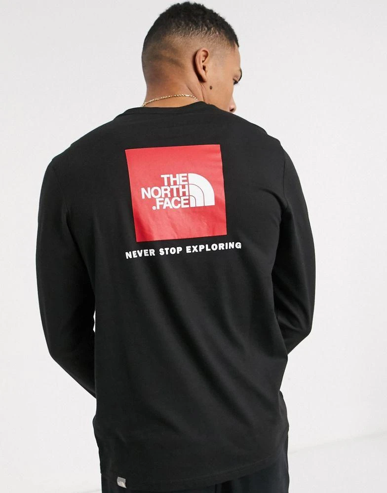 商品The North Face|The North Face Redbox back print long sleeve t-shirt in black,价格¥226,第4张图片详细描述