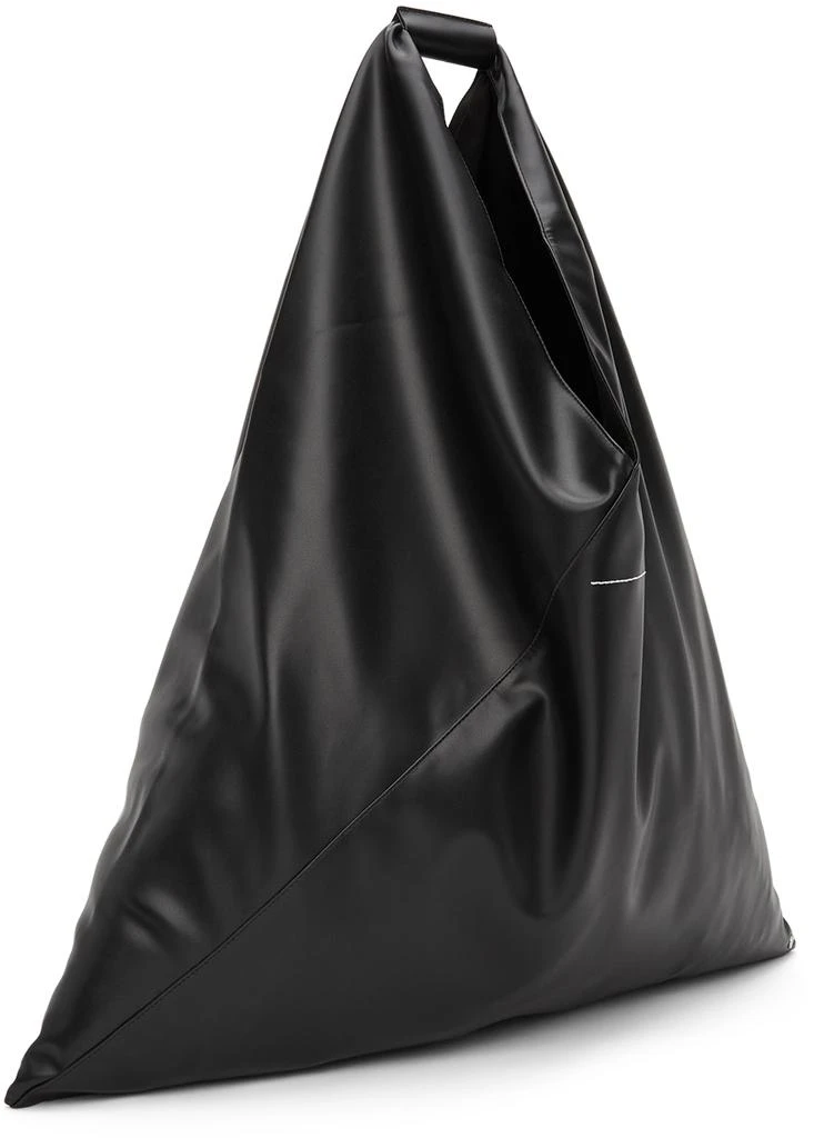 商品MAISON MARGIELA|SSENSE Exclusive Black XXL Faux-Leather Triangle Tote,价格¥3382,第3张图片详细描述