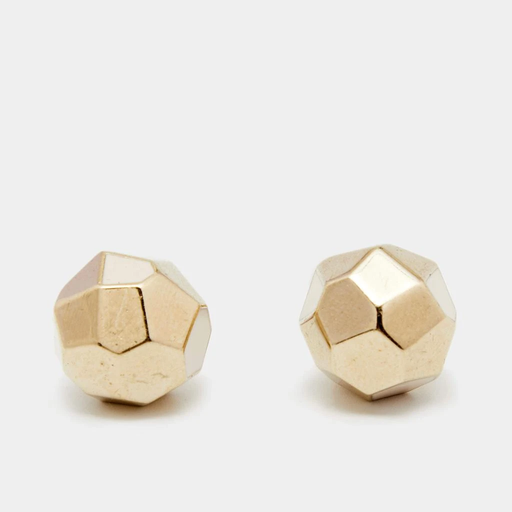 商品[二手商品] Dior|Dior Mise En Dior Tribales Enamel Resin Gold Tone Stud Earrings,价格¥2587,第3张图片详细描述