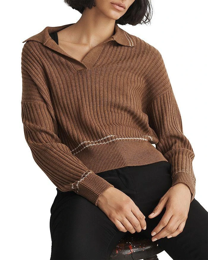 商品Rag & Bone|Monti Merino Wool Polo Sweater,价格¥795,第4张图片详细描述