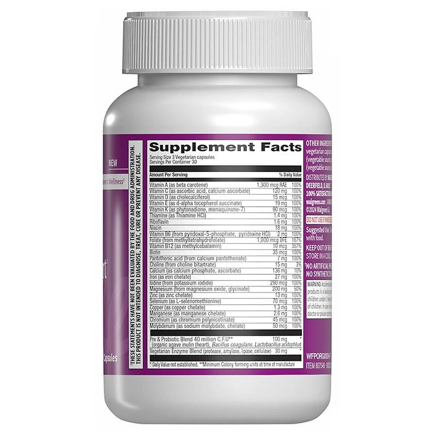 商品Walgreens Free & Pure|Prenatal 3rd Trimester Digestive Probiotic Support,价格¥122,第3张图片详细描述