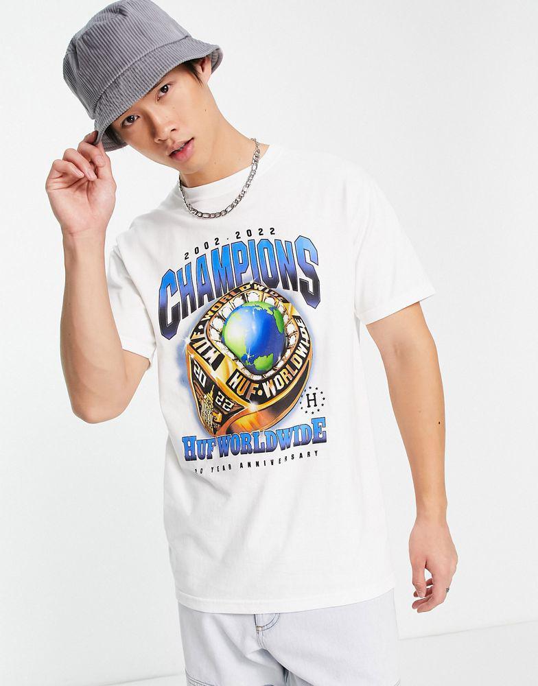 商品HUF|HUF champions t-shirt in white,价格¥328,第6张图片详细描述