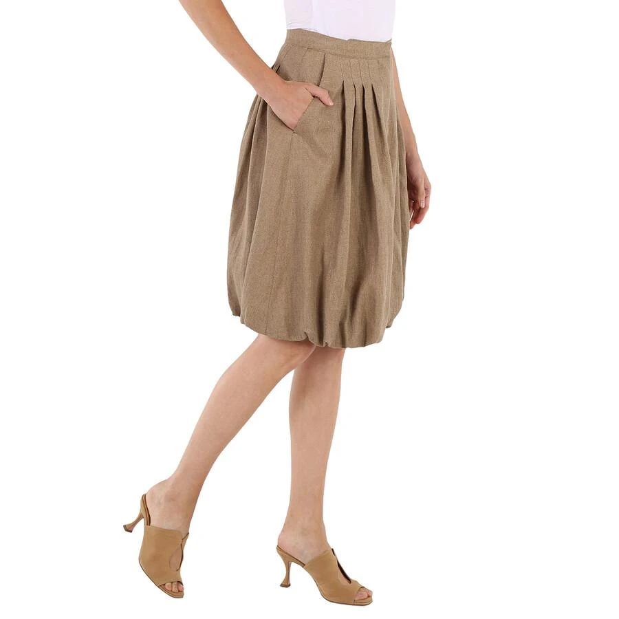 商品Burberry|Burberry Ladies Driftwood Linen Blend Bubble Hem Skirt, Brand Size 8 (US Size 6),价格¥768,第2张图片详细描述