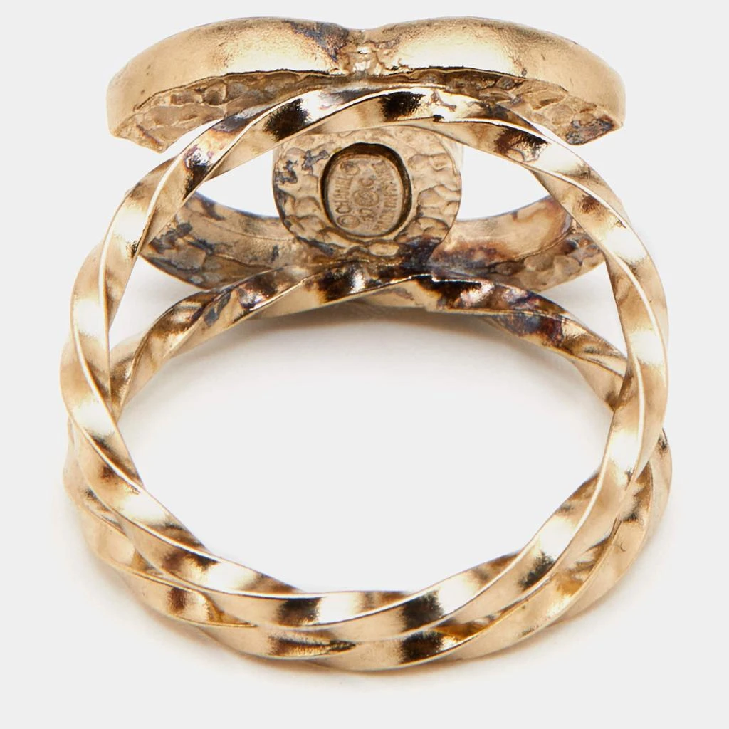 商品[二手商品] Chanel|Chanel CC Resin Gold Tone Ring Size 53,价格¥2621,第3张图片详细描述