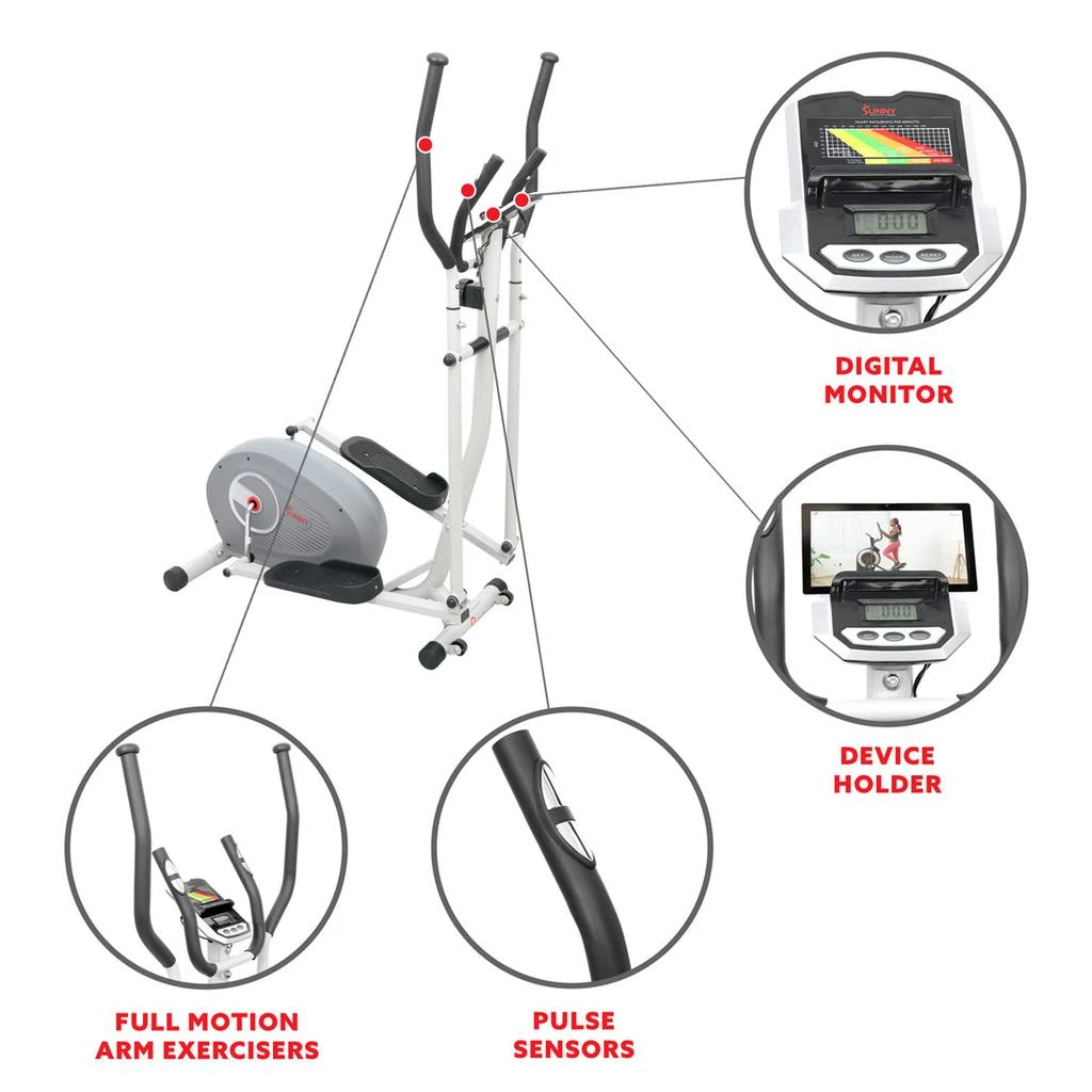 商品Sunny Health & Fitness|Magnetic Elliptical Trainer,价格¥2413,第3张图片详细描述