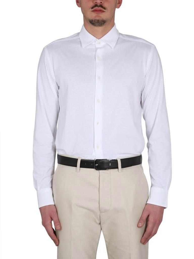 商品Zegna|Zegna Buttoned Long-Sleeved Shirt,价格¥1739,第1张图片