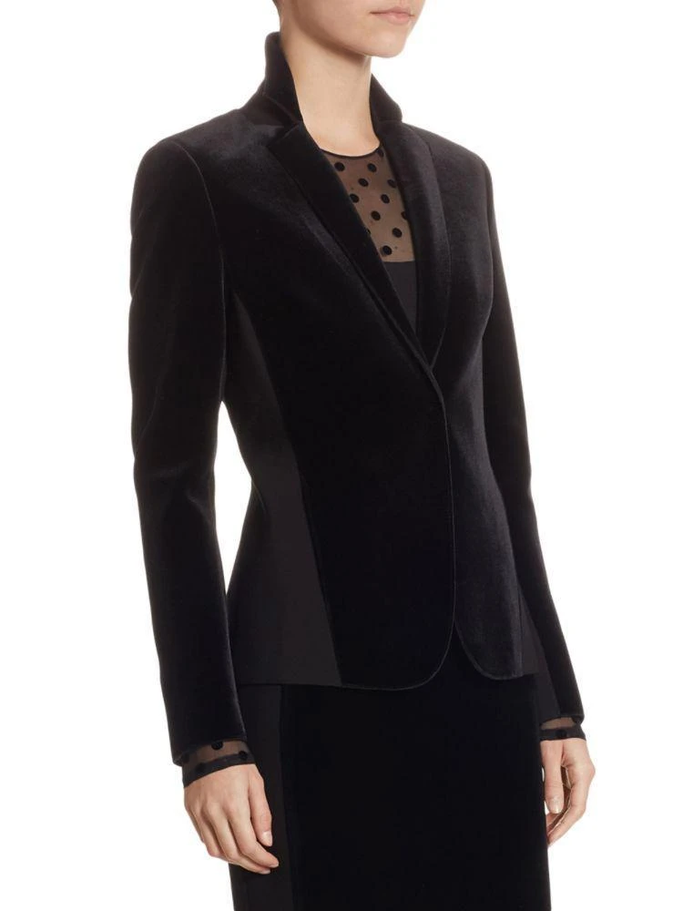 商品Akris|Akris Velvet Jersey Jacket,价格¥4307,第3张图片详细描述