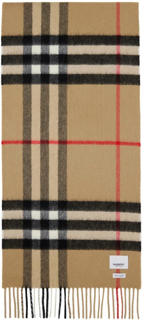 商品Burberry|Beige Check Scarf,价格¥4609,第1张图片