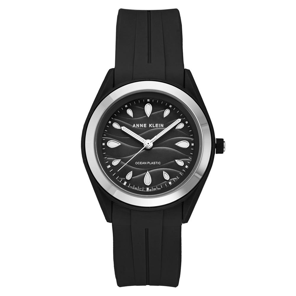 Women's Black Solar Ocean Work Plastic Metal Watch, 38.5mm商品第1张图片规格展示