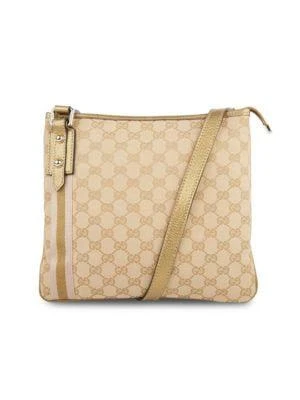 商品[二手商品] Gucci|GG Canvas Monogram Crossbody Bag,价格¥5246,第1张图片