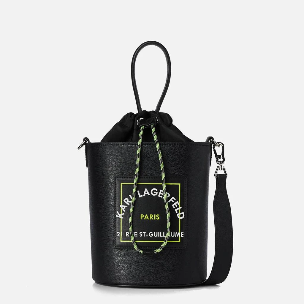 商品Karl Lagerfeld Paris|KARL LAGERFELD Women's Rsg Patch Bucket Bag - Black,价格¥1113,第1张图片