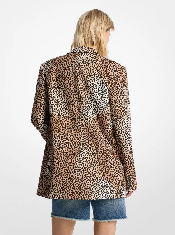 商品Michael Kors|Cheetah Print Stretch Crepe Blazer,价格¥628,第2张图片详细描述