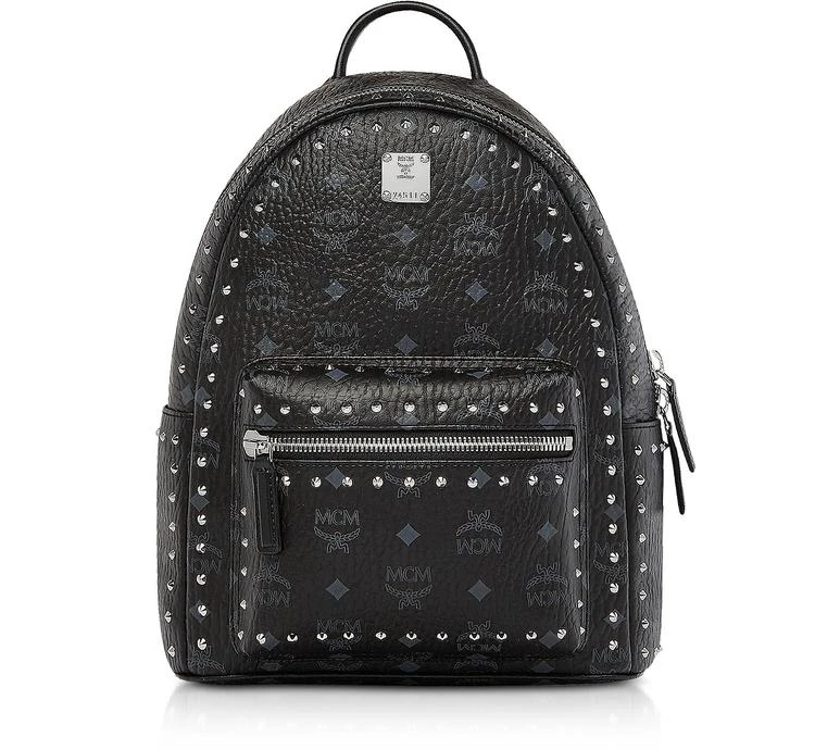 商品MCM|MCM Small Black Studded Outline Visetos Stark Backpack ,价格¥10054,第1张图片