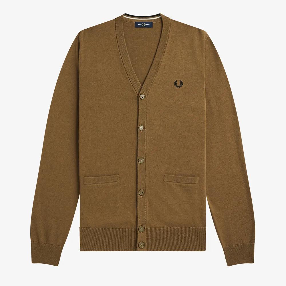 Fred Perry Classic Merino Wool and Cotton-Blend Cardigan商品第1张图片规格展示