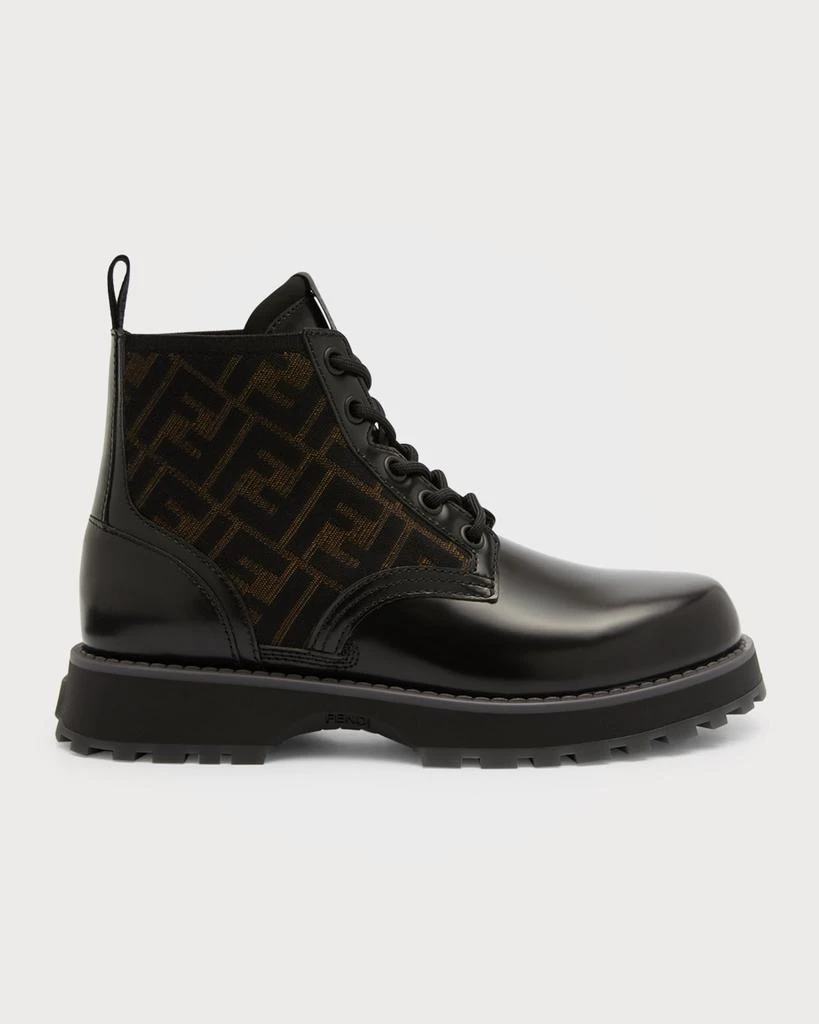 商品Fendi|Men's Monogram Lace-Up Biker Boots,价格¥6212,第1张图片