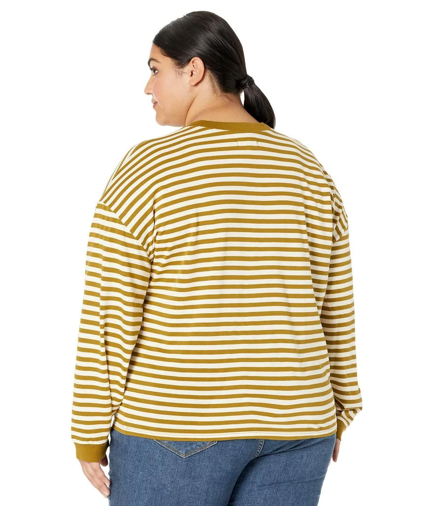 商品Madewell|Plus Supima Cotton Essential Long-Sleeve Tee in Zetta Stripe,价格¥292,第2张图片详细描述