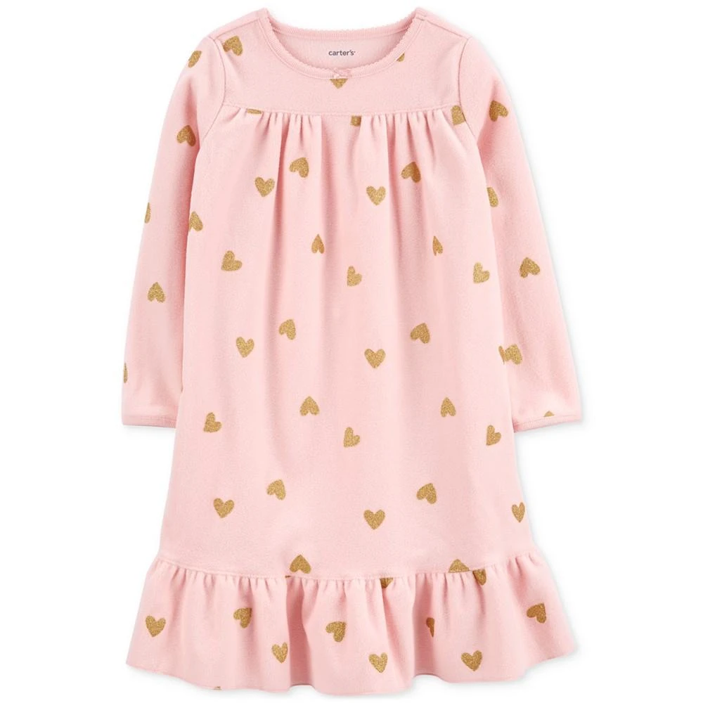 商品Carter's|Big Girls Hearts Fleece Nightgown,价格¥78,第1张图片