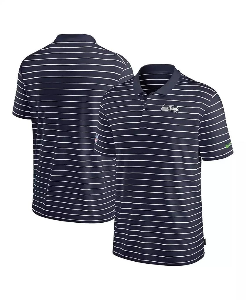 商品NIKE|Men's College Navy Seattle Seahawks Sideline Lock Up Victory Performance Polo Shirt,价格¥397,第1张图片