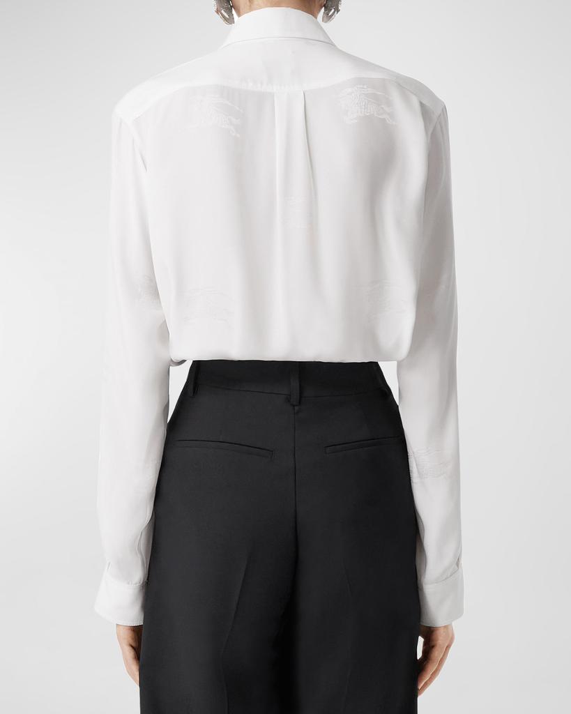Ivanna EKD Intarsia Silk Collared Shirt商品第4张图片规格展示