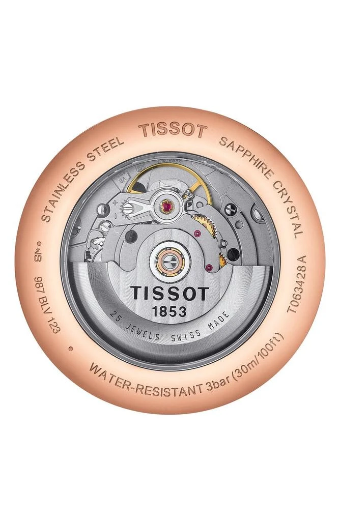 商品Tissot|天梭 俊雅系列金盘皮带自动机械男表T0634283603800,价格¥3448,第2张图片详细描述