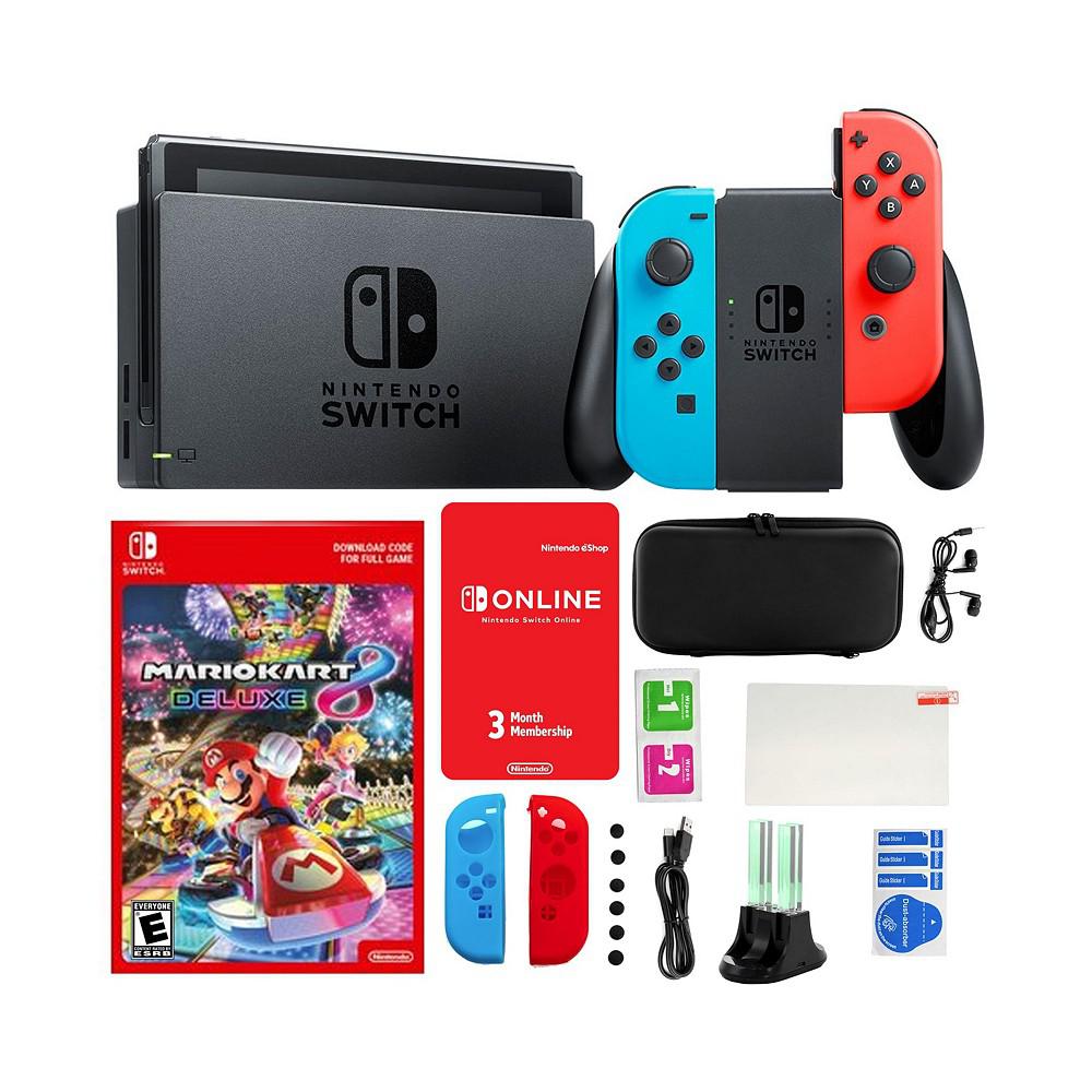 Switch Neon Mario Kart 8 Bundle with Accessories商品第1张图片规格展示