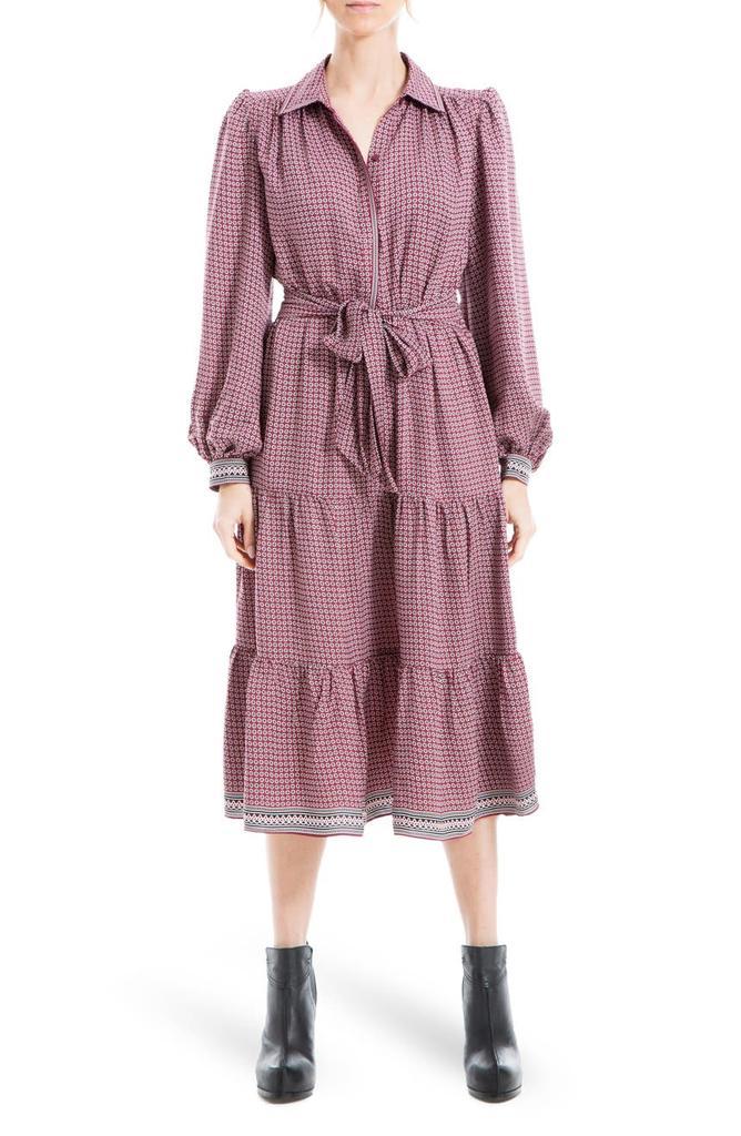 商品MAXSTUDIO|Matte Satin Tiered Midi Dress,价格¥301,第1张图片