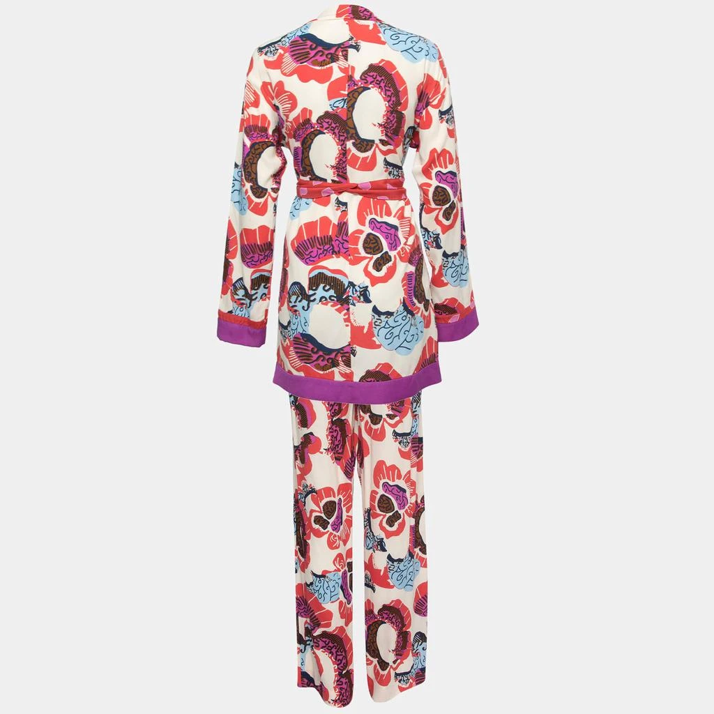 商品[二手商品] Diane von Furstenberg|Diane von Furstenberg Multicolor Printed Crepe Kimono Top and Pant Set S,价格¥1422,第2张图片详细描述