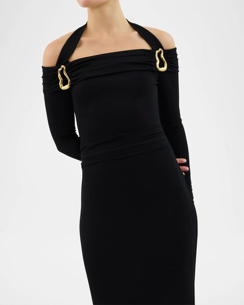 商品REBECCA VALLANCE|Domenica Embellished Cold-Shoulder Midi Dress,价格¥2261,第5张图片详细描述