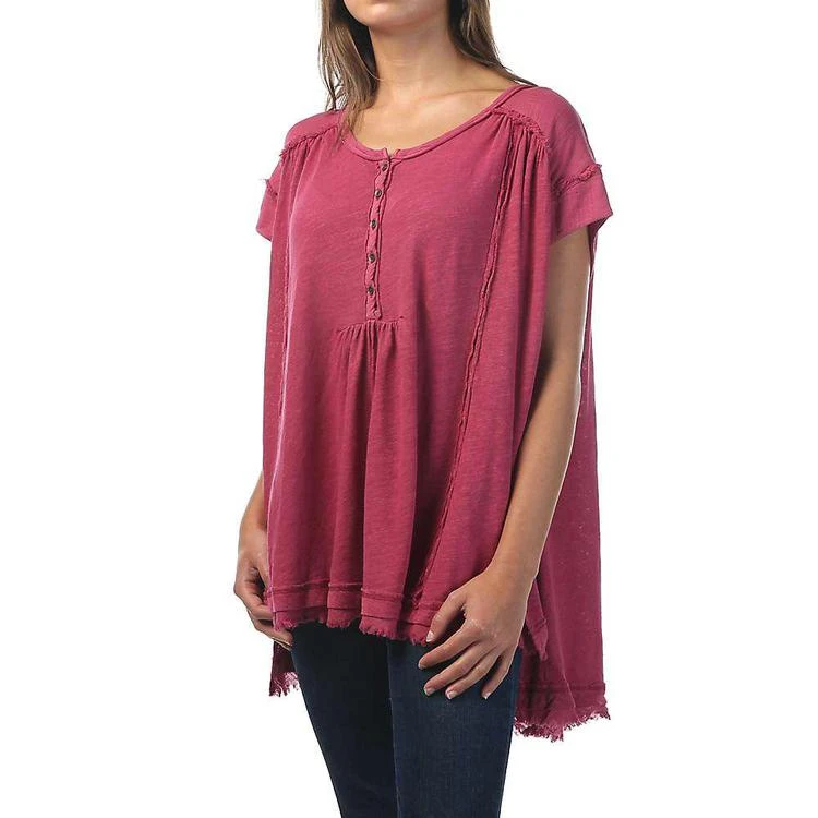 商品Free People|Free People Women's Aster Henley Top,价格¥441,第3张图片详细描述